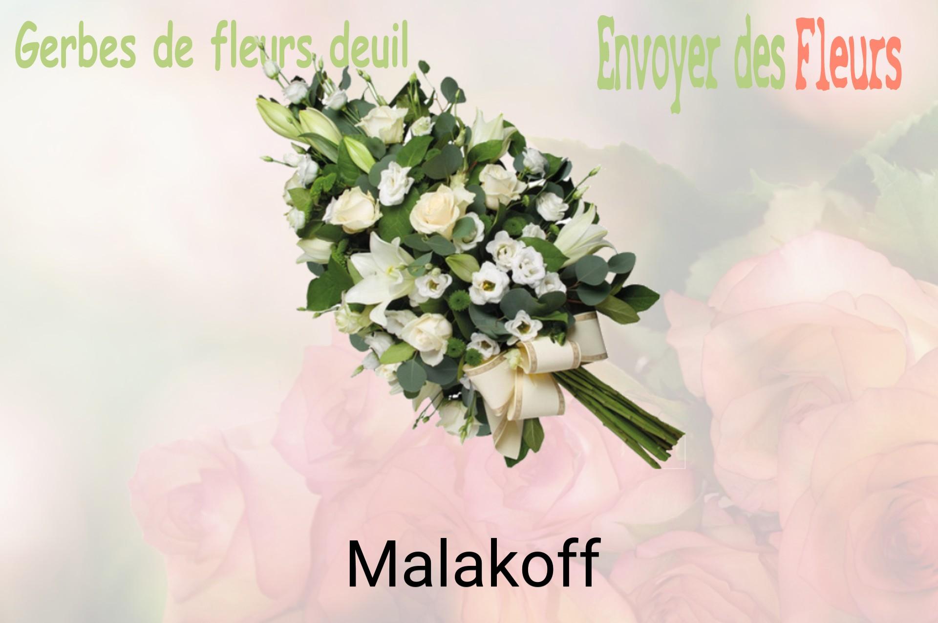 Gerbe de fleurs de deuil livrée à Malakoff